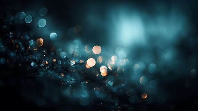Abstract 3 d spheres floating in dark cosmic space background