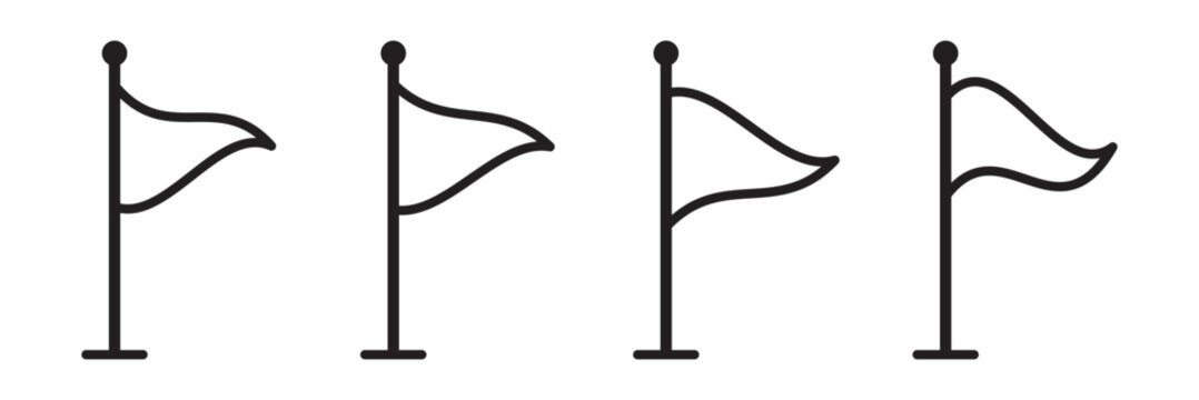 Flag icon set - vector icon.