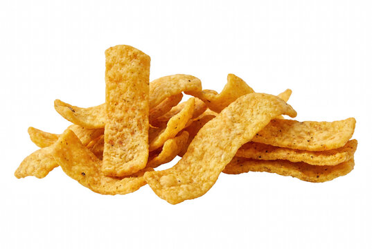 Pile of Crunchy Golden Corn Chips