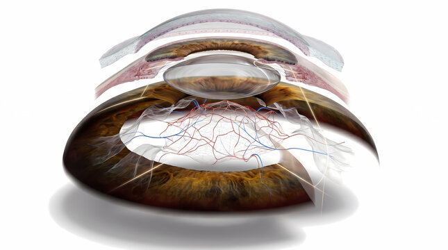 Detailed Eye Anatomy and Cataract Surgery Procedure