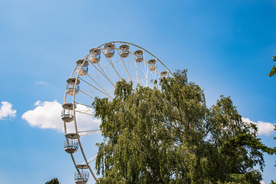 Ferris wheel in a park in city of Geneva in Switzerland