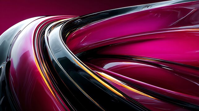 Abstract background, with flowing pink, and white lines, on dark red