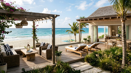 Fototapeta premium beach house with view