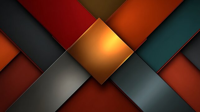Abstract geometric composition with gradient colors and intersecting planes background