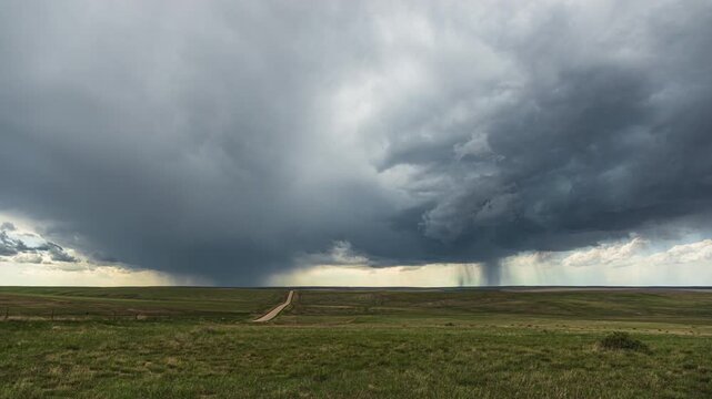 Powerful Colorado Supercell Thunderstorm Developing Timelapse