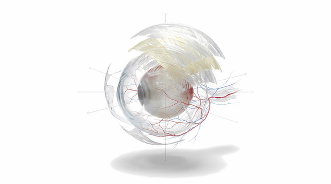 Abstracted Human Eye Anatomy with Layers