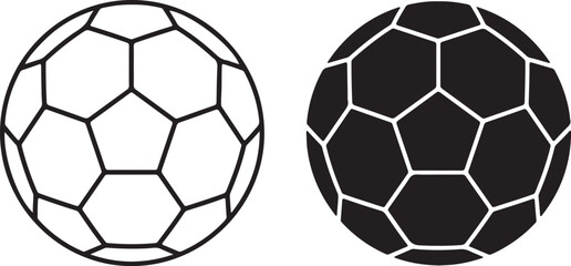 Black and white soccer balls icon © NasimaAktar
