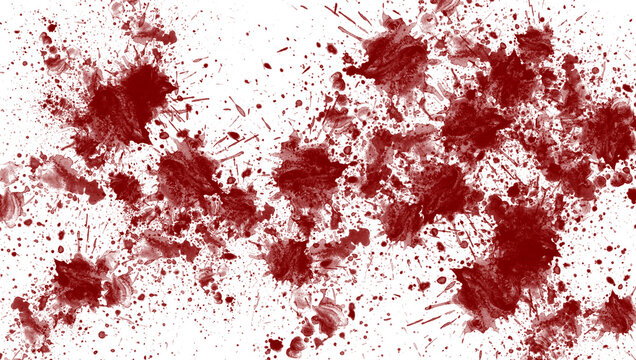 Formato PNG, manchas de pintura roja con fondo trasparente.