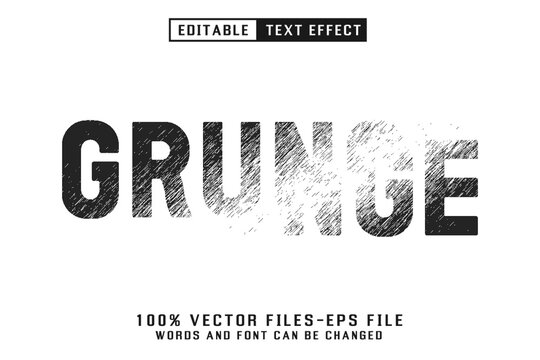 Editable Grunge Gritty Distressed Text Effect for Illustrator