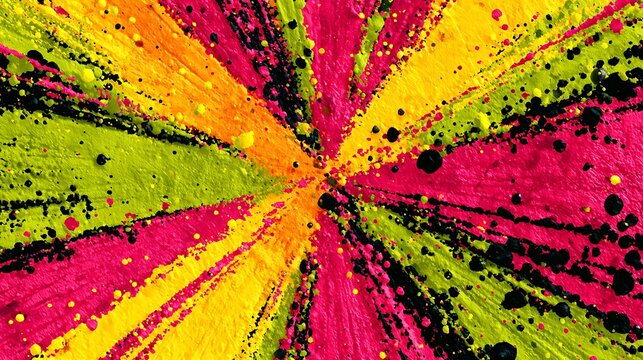 Abstract with vibrant geometric shapes and flowing lines background