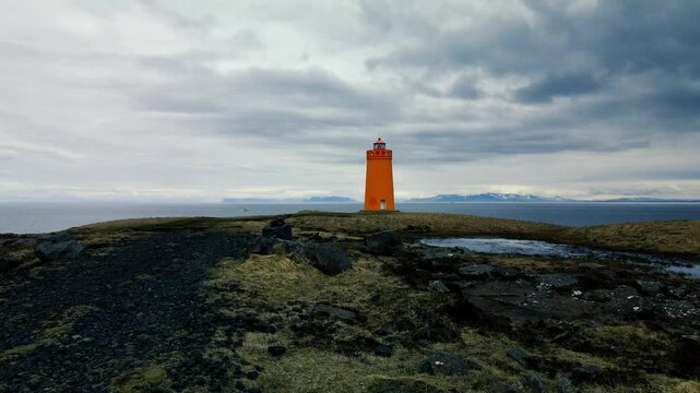 lighthouse on the coast of iceland