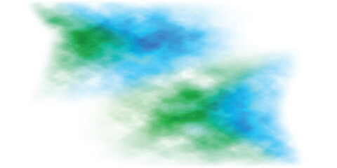 Abstract blue and green watercolor splash background isolated on white. © Uddin