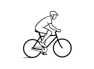 Fototapeta premium Cyclist Riding Bicycle
