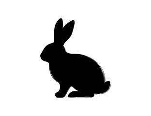 Obraz premium Black Rabbit Silhouette