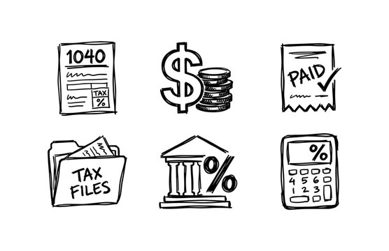 Finance and Tax Icons Collection