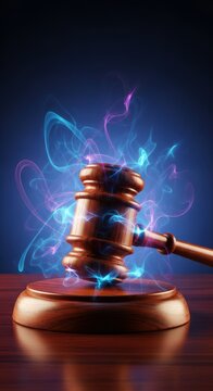 Heavy wooden gavel resting on a sound block symbolizes moral judgment, self-condemnation, ethical burdens, and legal accountability, conscience, legal, morality