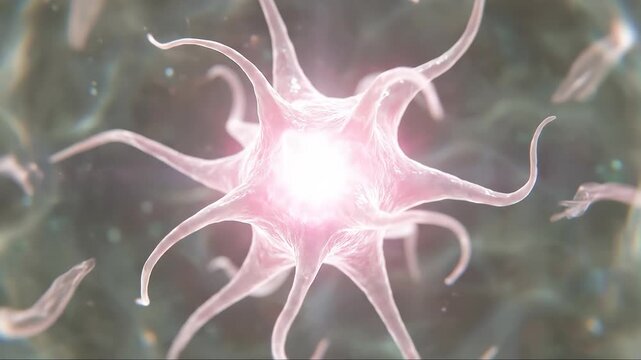 Microscopic View of Blood Platelet Cell Development