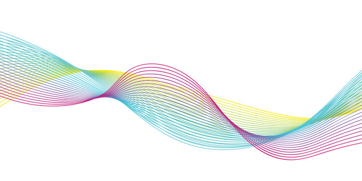 Colorful abstract wave background with flowing curves, vector lines, smooth motion and modern decorative design