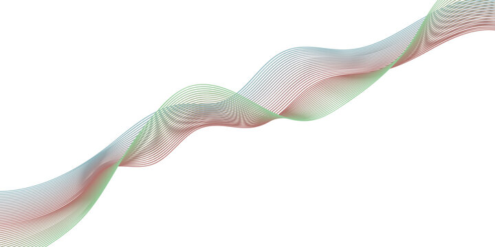 Toothbrush and toothpaste with smooth colorful wave design illustration