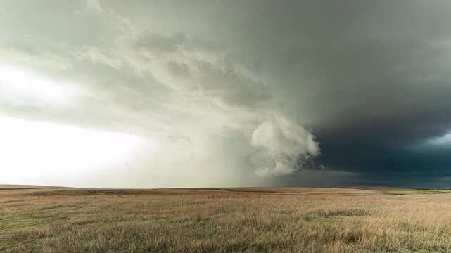 Incredible Supercell Spreading Across the Sky Timelapse