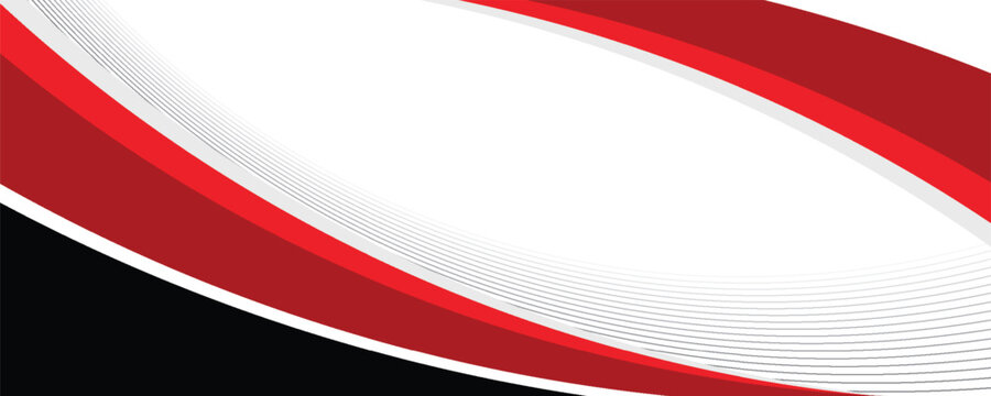 abstract red and blak business banner background with dynamic curves composition