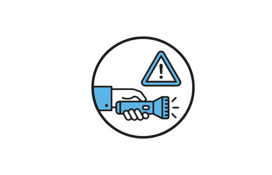 Warning, handshake, caution sign, business risk, contractual alert, vector icon