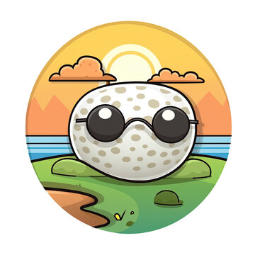 A golf course emoji sticker representing the sport.