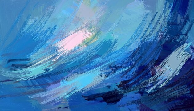 brushstrokes blue backround