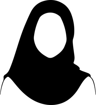Woman wearing a hijab headscarf for Muslim modest fashion isolated on transparent background