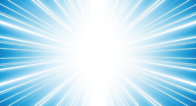 Blue and white light ray background for professional business presentation