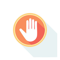 Fototapeta premium Stop Hand Icon