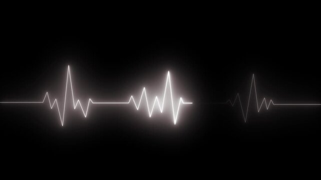 neon line Human heart with digital red and blue heart pulse line. Illustration of the heartbeat and pulse rate signal of an abstract neon energy. on dark background with. Heart health, concept