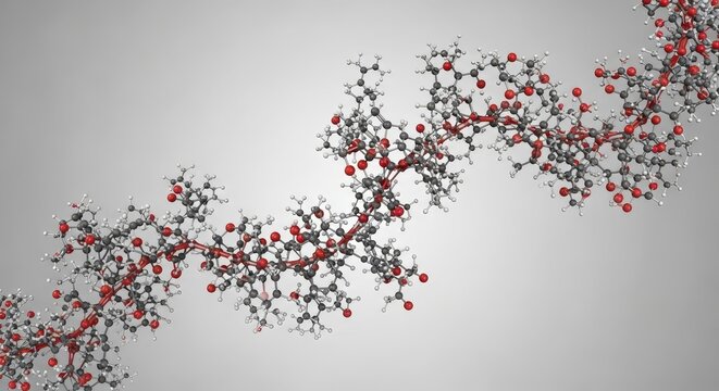 Visual representation of the rigid chemical bonds forming the long chains of glucose molecules that define the natural cellulose polymer, textile, plant, composition