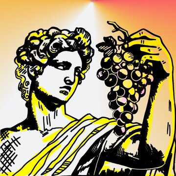 Dionysus Greek God Drawing