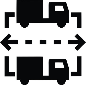cross docking line art vector illustration on transparent background
