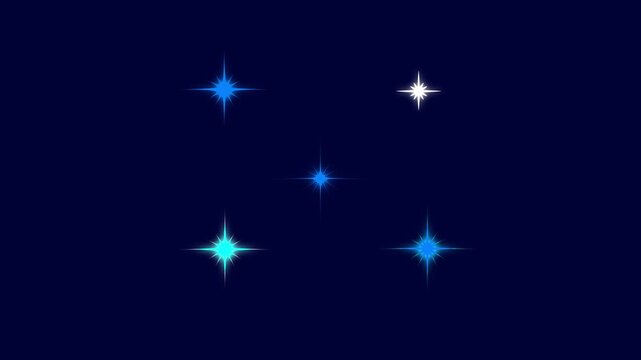 Realistic Blue Sparkle Light Effect Isolated on Transparent Background with Glowing Silver Highlights, Shining Star Rays, Sparkle Bling Flare and Cinematic Lens Flare Glow PNG Design Elements 4k