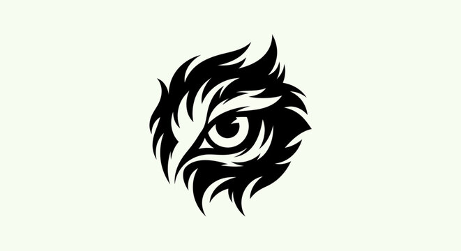 Abstract eye of owl vector illustration