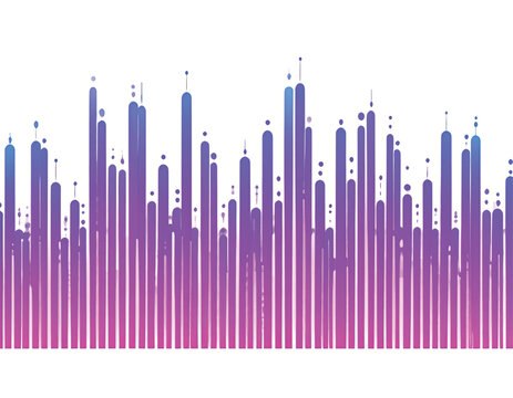 Colorful sound wave graphic illustration.