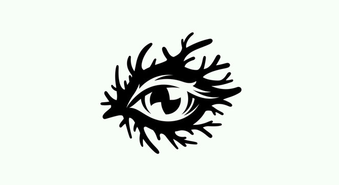 Abstract eye icon isolated on white