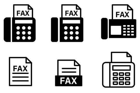 FAX・ファックス・プリンターのアイコンイラスト
