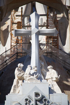28 de mayo de 2026. Barcelona, Sagrada Familia de Gaud&iacute;, detalle de fachada.