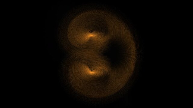 Lorenz Butterfly Strange Attractor 4K Glowing Golden Particles Chaotic System Physics Simulation Seamless Loop