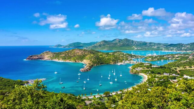 Antigua and Barbuda Caribbean view from Shirley Heights 6149