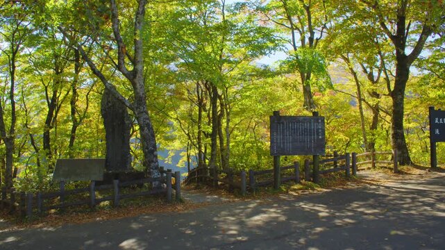 蔵王エコーライン 滝見台 展望台の紅葉 Autumn foliage at Takimidai Observation Deck on Zao Echo Line