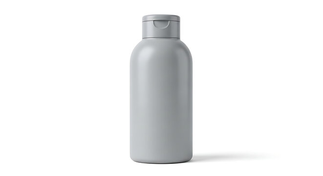 Gray plastic spray bottle with cap