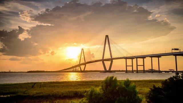 Charleston, South Carolina, USA at Arthur Ravenel Jr. Bridge 6039