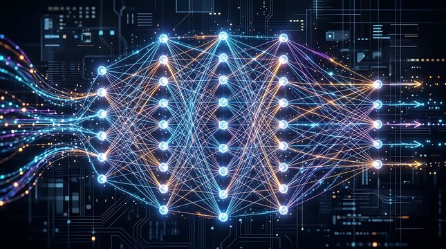 Abstract Neural Network Visualization with Data Flow.