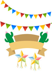 Obraz premium Kite and Festival Decoration for Kids – Arraia e Decoração de Arraial para Crianças