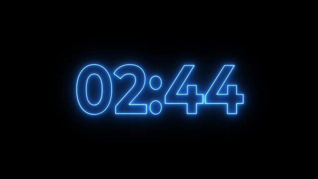 3 minute countdown timer,Analog clock icon animation on solid background.Counting down minutes and seconds.