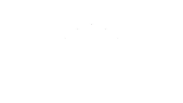 Hand Cursor Clicking Five Stars Animation Icon on White Background